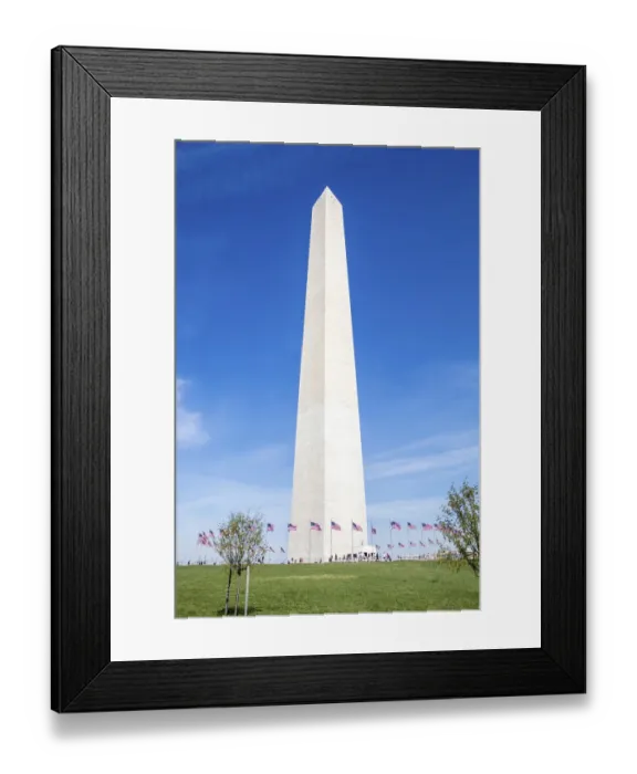 Framed Print : USA, Washington, DC, Flags Waving Around the Washington Monument Framed Print : USA, Washington, DC, Flags Waving Around the Washington Monument