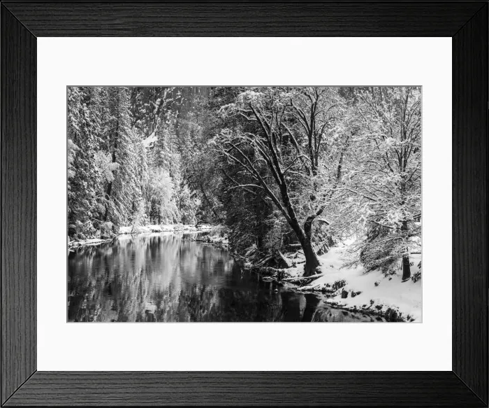 Framed Print : The Merced River and Cathedral Rock in winter, Yosemite National Park, California USA Framed Print : The Merced River and Cathedral Rock in winter, Yosemite National Park, California USA