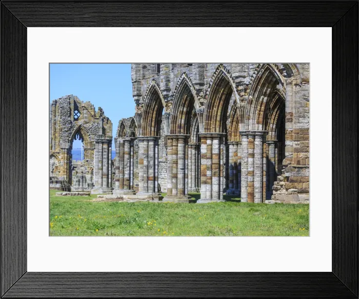 Framed Print : England, North Yorkshire, Whitby. North Sea, East cliff