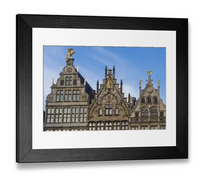 Framed Print : Belgium, Antwerp, Grotemarkt, buildings