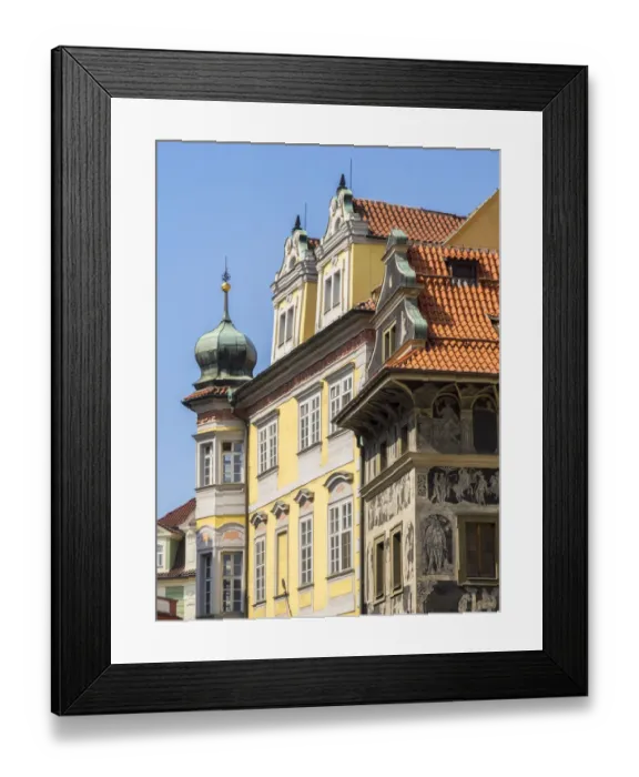 Framed Print : Europe, Czech Republic, Prague. Buildings along old town Prague Framed Print : Europe, Czech Republic, Prague. Buildings along old town Prague