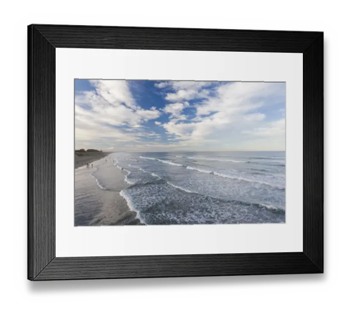 Framed Print : New Zealand, South Island, Christchurch-New Brighton, New Brighton Beach