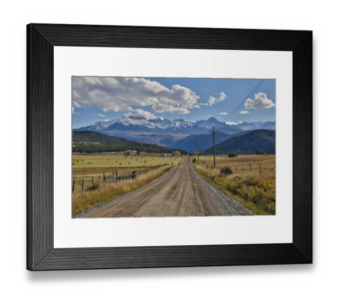 Framed Print : Colorado Autumn time just east of Ridgway viewing the Mountains of the Rio Grande National Forest Framed Print : Colorado Autumn time just east of Ridgway viewing the Mountains of the Rio Grande National Forest