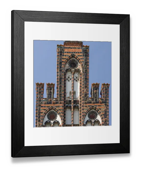 Framed Print : Ratschow Haus, buildt in the middle ages in typical brick gothic style Framed Print : Ratschow Haus, buildt in the middle ages in typical brick gothic style
