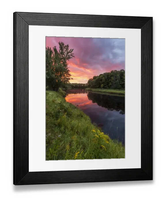 Framed Print : Dawn on the Mattawamkeag River as it flows through the Reed Plantation in Wytipitlock Framed Print : Dawn on the Mattawamkeag River as it flows through the Reed Plantation in Wytipitlock