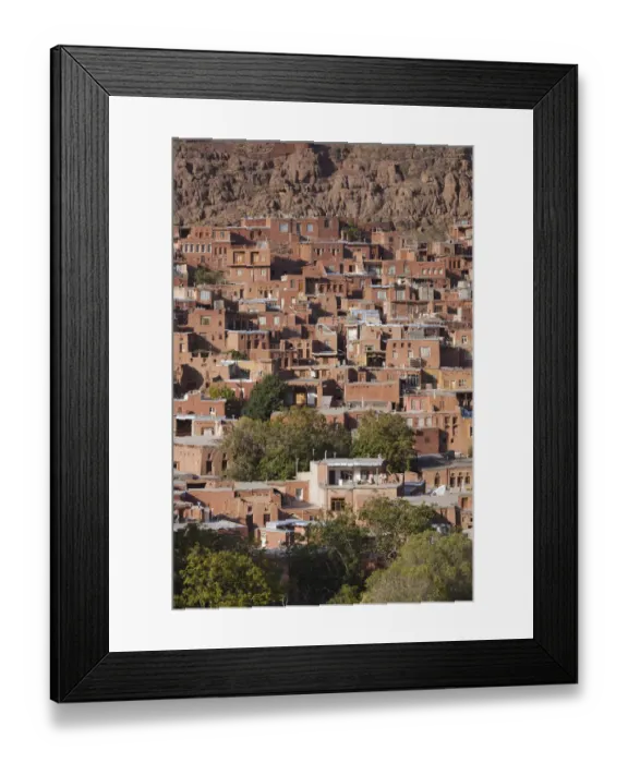 Framed Print : Iran, Central Iran, Abyaneh, elevated village view Framed Print : Iran, Central Iran, Abyaneh, elevated village view