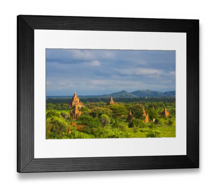 Framed Print : Ancient temples and pagodas, Bagan, Mandalay Region, Myanmar Framed Print : Ancient temples and pagodas, Bagan, Mandalay Region, Myanmar