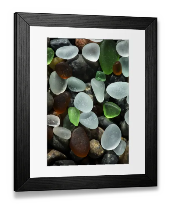 Framed Print : USA, California. Natural sea glass on beach Framed Print : USA, California. Natural sea glass on beach