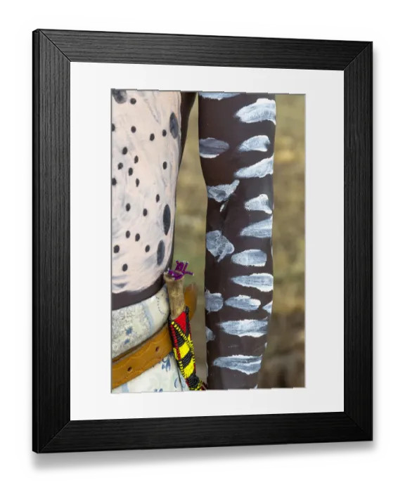 Framed Print : Africa, Ethiopia, Southern Omo, Karo Tribe. Detail of the body decoration on a Karo man Framed Print : Africa, Ethiopia, Southern Omo, Karo Tribe. Detail of the body decoration on a Karo man