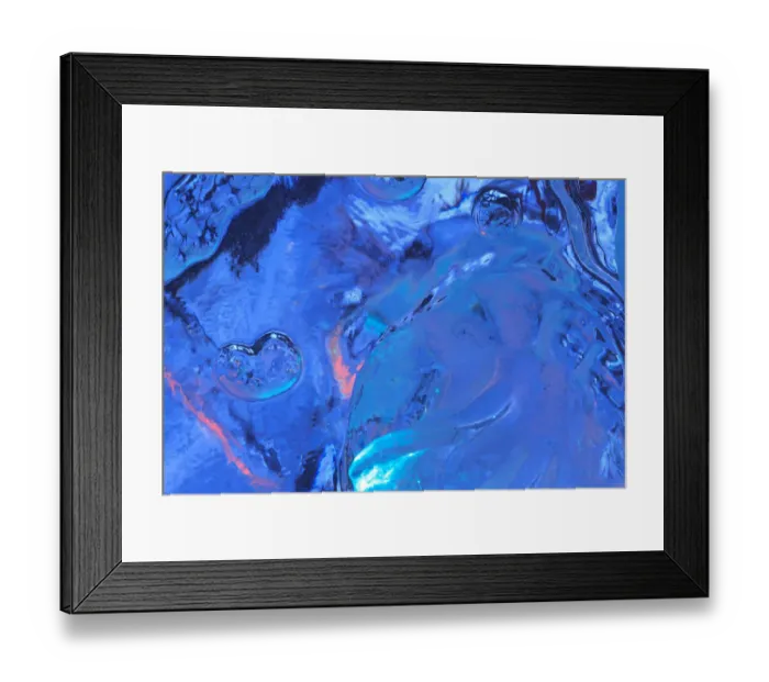 Framed Print : color, patterns and textures of ice blocks near Fairbanks, Alaska, USA