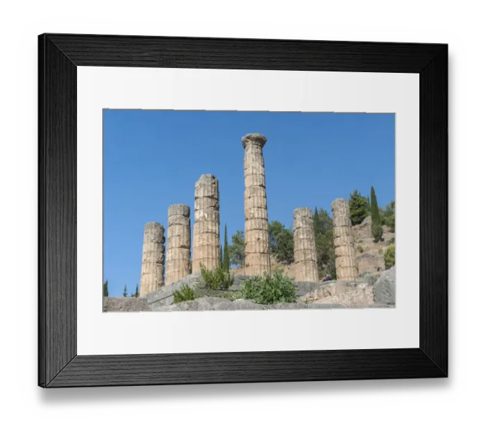 Framed Print : Temple of Apollo, Delphi, Greece, Europe Framed Print : Temple of Apollo, Delphi, Greece, Europe