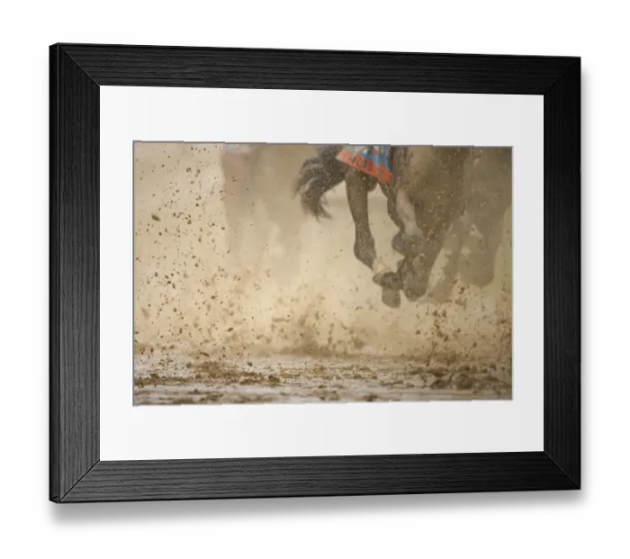 Framed Print : Horse racing in the mud Framed Print : Horse racing in the mud