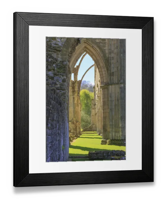 Framed Print : England, North Yorkshire, Rievaulx. 13th c. Cistercian ruins of Rievaulx Abbey. English Heritage Framed Print : England, North Yorkshire, Rievaulx. 13th c. Cistercian ruins of Rievaulx Abbey. English Heritage