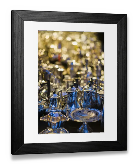 Framed Print : Belgium, Antwerp, antique market, evening Framed Print : Belgium, Antwerp, antique market, evening
