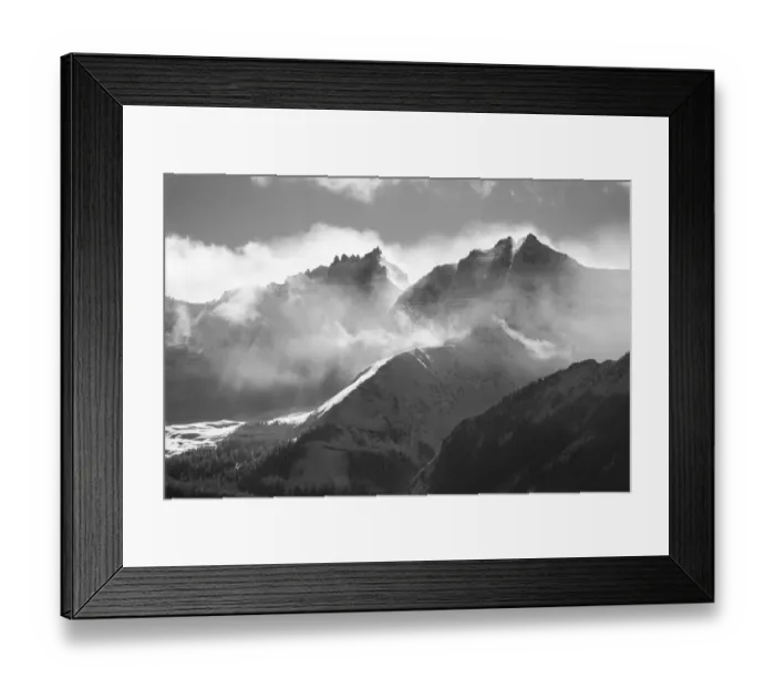 Framed Print : USA, Colorado, San Juan Mountains. B&W of winter mountain landscape Framed Print : USA, Colorado, San Juan Mountains. B&W of winter mountain landscape