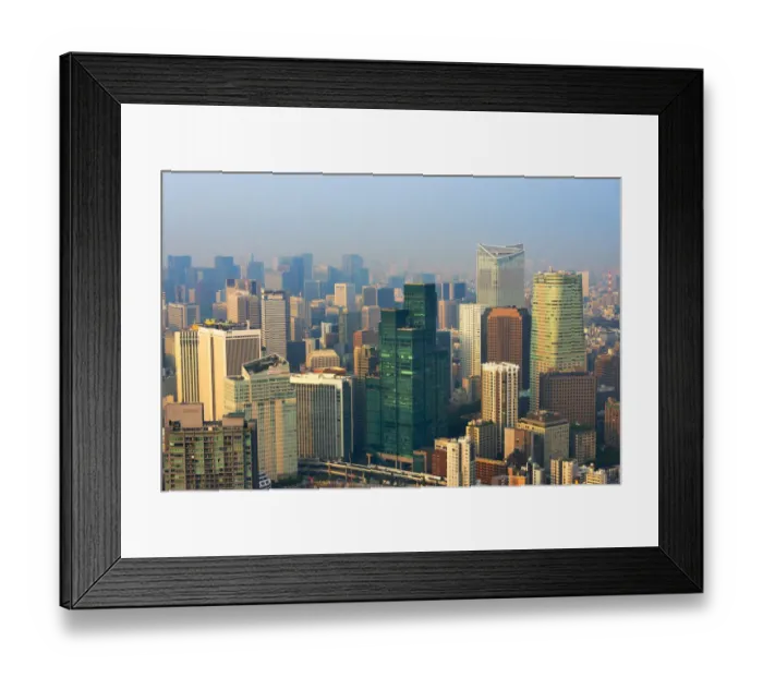 Framed Print : High rises in the downtown, Tokyo, Japan Framed Print : High rises in the downtown, Tokyo, Japan