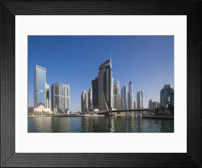 Framed Print : UAE, Dubai, Dubai Marina, high rise buildings Framed Print : UAE, Dubai, Dubai Marina, high rise buildings