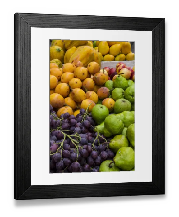 Framed Print : South America, Caribbean, Colombia, Cartagens, Fresh tropical fruit for sale in Framed Print : South America, Caribbean, Colombia, Cartagens, Fresh tropical fruit for sale in