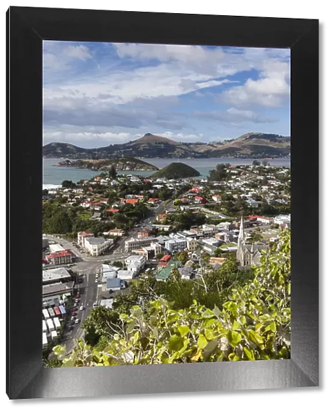 New Zealand, South Island, Otago, Port Chalmers, elevated port view