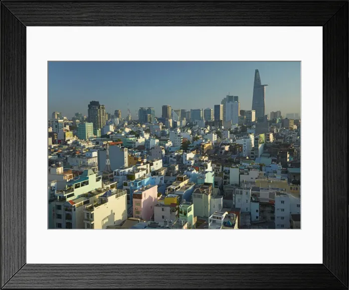 Framed Print : Apartments and Bitexco Financial Tower, District One, Ho Chi Minh City (Saigon), Vietnam Framed Print : Apartments and Bitexco Financial Tower, District One, Ho Chi Minh City (Saigon), Vietnam