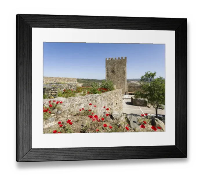 Framed Print : The medieval castle with foudations from moorish times Framed Print : The medieval castle with foudations from moorish times