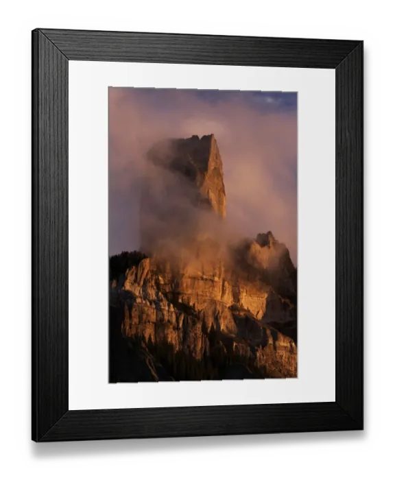 Framed Print : Chimney Rock at sunset, from Owl Creek Pass, Cimarron range in autumn, San Juan Mountains Framed Print : Chimney Rock at sunset, from Owl Creek Pass, Cimarron range in autumn, San Juan Mountains