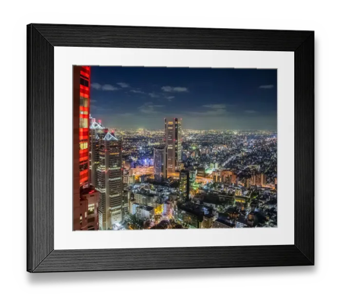Framed Print : View from the Government Building of Tokyo Japan, cityscape at night Framed Print : View from the Government Building of Tokyo Japan, cityscape at night