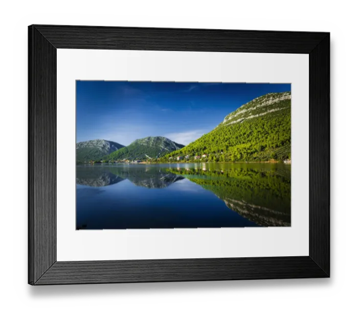 Framed Print : Adriatic reflection and the Great Wall above the city center, Ston, Dalmatian Coast Framed Print : Adriatic reflection and the Great Wall above the city center, Ston, Dalmatian Coast