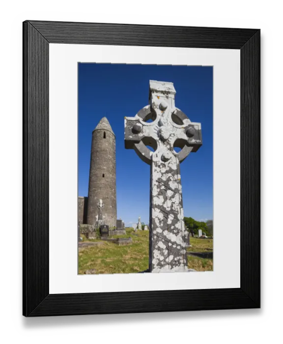 Framed Print : Ireland, County Mayo, Castlebar, Turlough Round Tower, 9th century