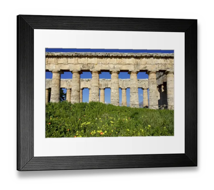Framed Print : Italy, Sicily: Segesta The greek temple is made of 36 columns