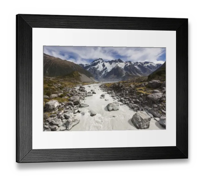 Framed Print : New Zealand, South Island, Canterbury, Aoraki-Mt. Cook National Park, Hooker Valley hike Framed Print : New Zealand, South Island, Canterbury, Aoraki-Mt. Cook National Park, Hooker Valley hike
