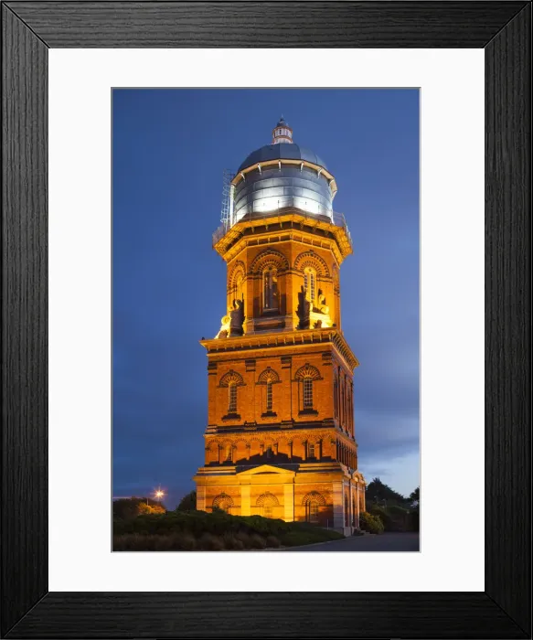 Framed Print : New Zealand, South Island, Southland, Invercargill, the water tower, built 1888, dusk Framed Print : New Zealand, South Island, Southland, Invercargill, the water tower, built 1888, dusk