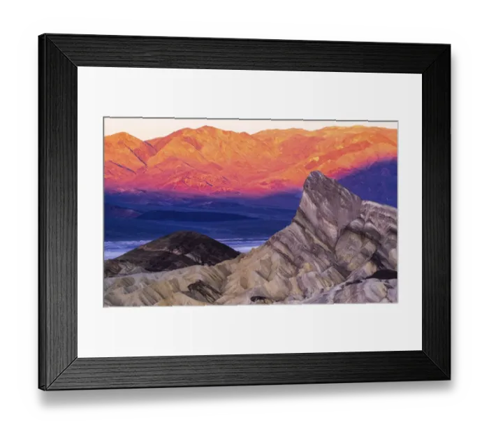 Framed Print : USA, California, Death Valley National Park, Zabriskie Point