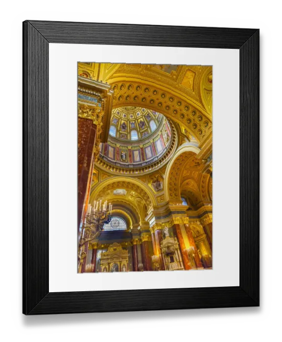 Framed Print : Dome God Christ Basilica Arch Saint Stephens Cathedral Budapest Hungary