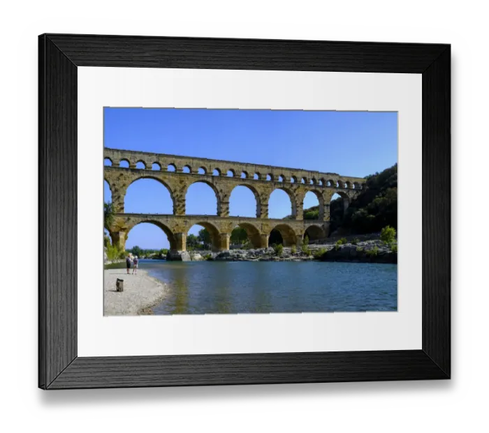 Framed Print : France, Nimes, Pont du Gard, aqueduct