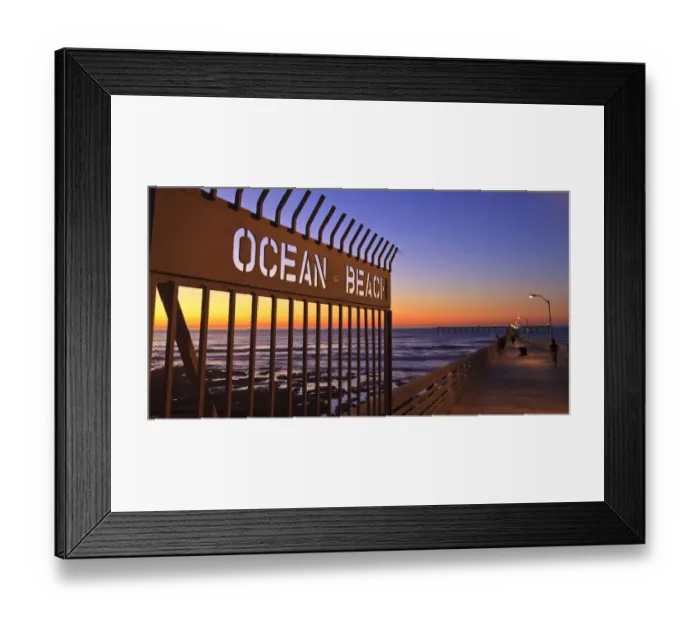 Framed Print : Ocean Beach Pier at Twilight, San Diego, Southern CA, USA Framed Print : Ocean Beach Pier at Twilight, San Diego, Southern CA, USA