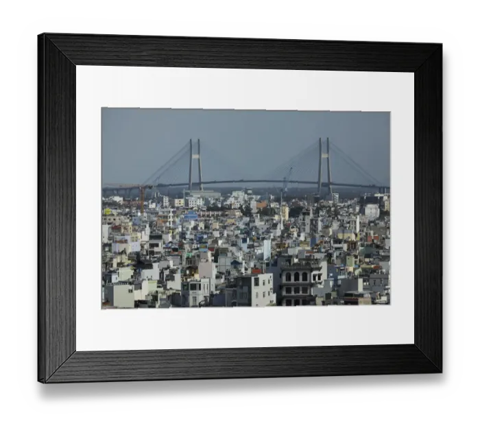 Framed Print : Phu My Bridge and apartments, Ho Chi Minh City (Saigon), Vietnam Framed Print : Phu My Bridge and apartments, Ho Chi Minh City (Saigon), Vietnam