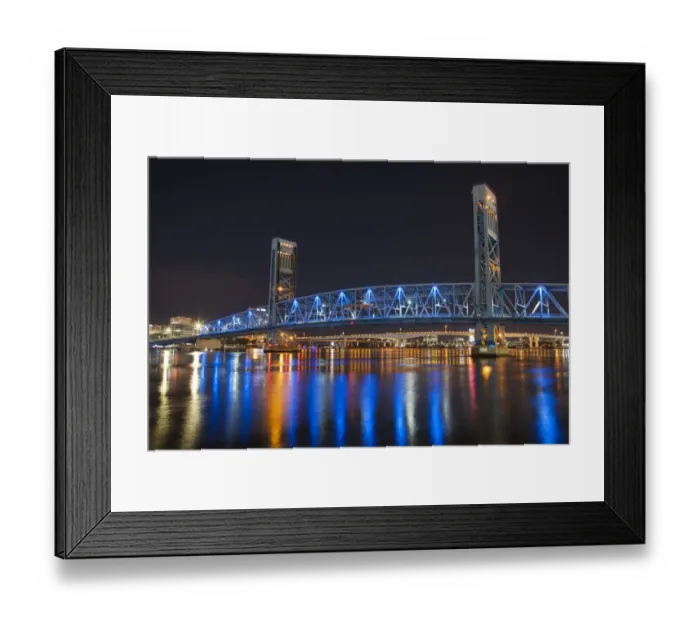 Framed Print : North America; USA; Florida; Jacksonville; The Main Street Bridge also known as