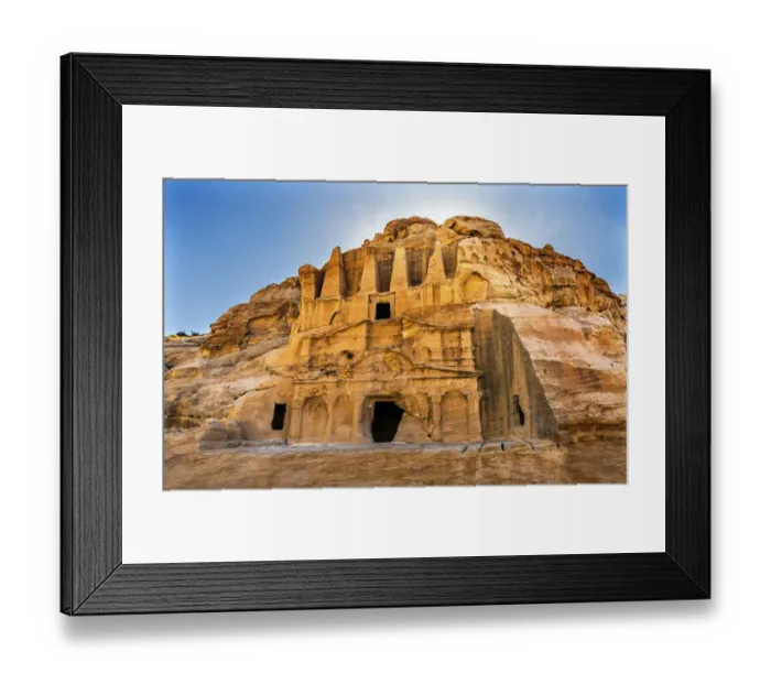 Framed Print : Yellow Obelisk Tomb Bab el-siq Triclinium Outer Siq Canyon Hiking To Entrance Into Framed Print : Yellow Obelisk Tomb Bab el-siq Triclinium Outer Siq Canyon Hiking To Entrance Into