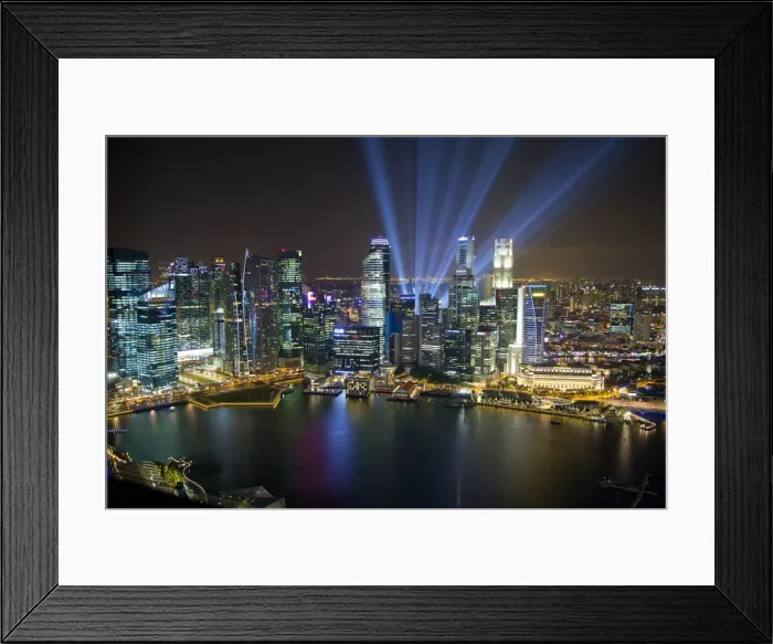Framed Print : Singapore. City at night. Credit as: Jim Zuckerman / Jaynes Gallery / DanitaDelimont Framed Print : Singapore. City at night. Credit as: Jim Zuckerman / Jaynes Gallery / DanitaDelimont