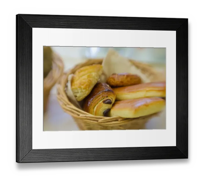 Framed Print : Basket of pastries, Paris, France Framed Print : Basket of pastries, Paris, France