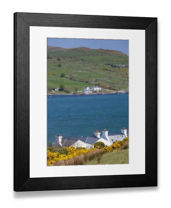 Framed Print : UK, Northern Ireland, County Antrim, Cushendun of the famous Cornish-style cottages