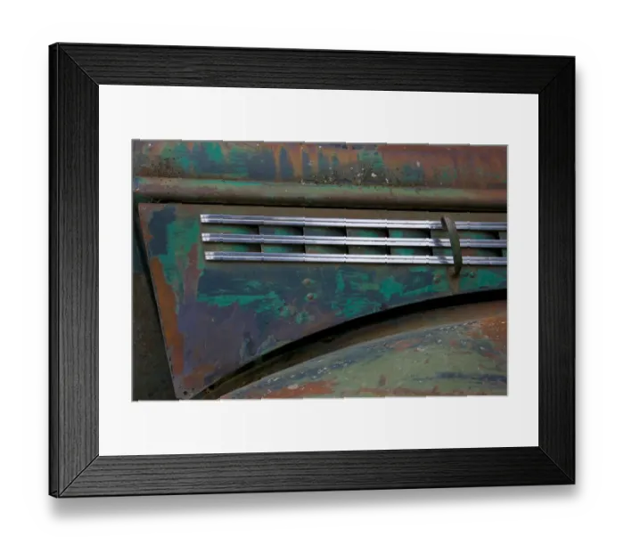 Framed Print : A detail of an abadoned Chevy truck that had been used as part of Alaska Air transport Framed Print : A detail of an abadoned Chevy truck that had been used as part of Alaska Air transport