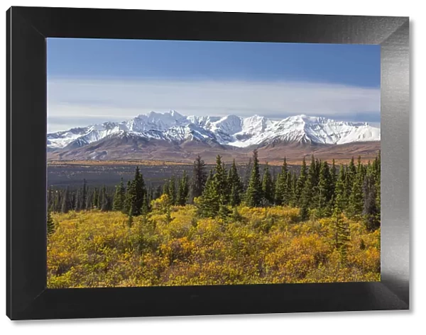 Canada, Yukon Territory, Kluane National Park. Snow-covered peaks in the St. Elias Range
