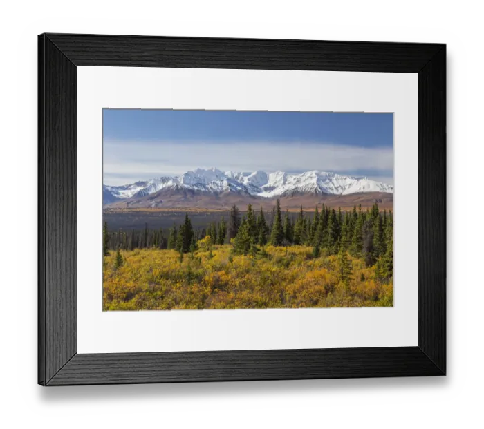 Framed Print : Canada, Yukon Territory, Kluane National Park. Snow-covered peaks in the St. Elias Range