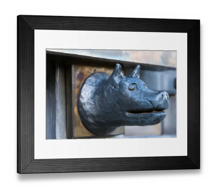 Framed Print : Detail of the she-wolf handle at the fence of Arch of Constantine, Arco di Costantino Framed Print : Detail of the she-wolf handle at the fence of Arch of Constantine, Arco di Costantino