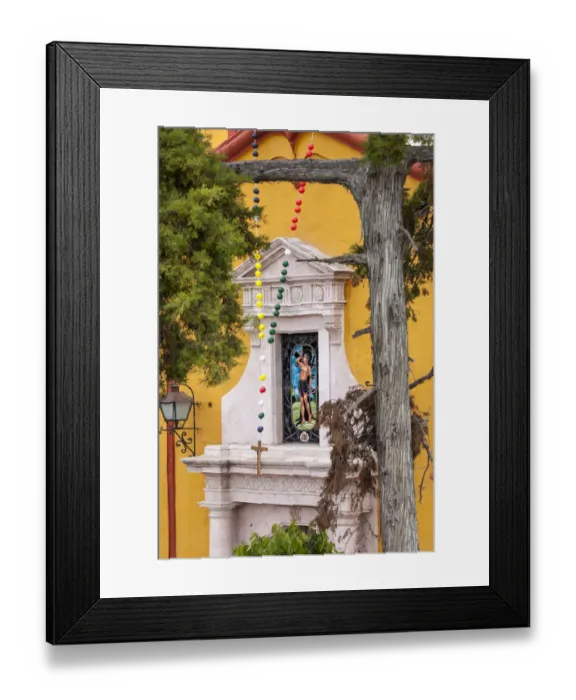 Framed Print : Mexico, Bernal, View of Church of St. Sebastian