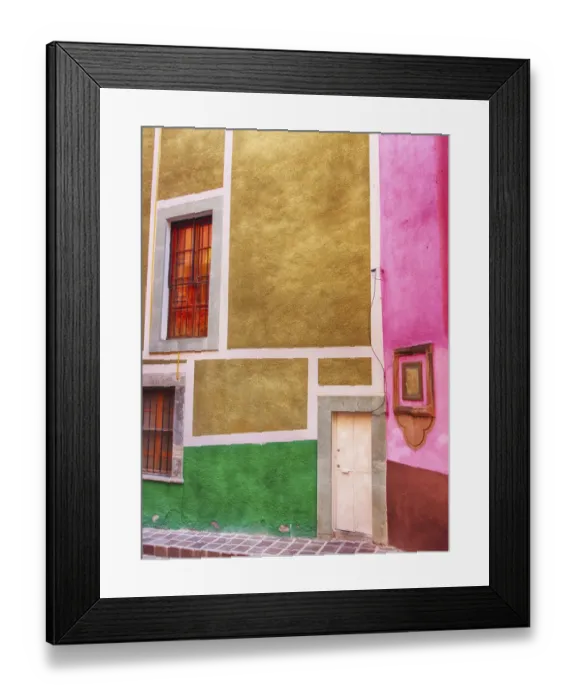 Framed Print : North America; Mexico; Ganajuanto; Colorful Back Alley of Guanajuato Mexico