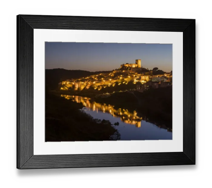 Framed Print : Mertola on the banks of Rio Guadiana in the Alentejo. Europe, Southern Europe, Portugal