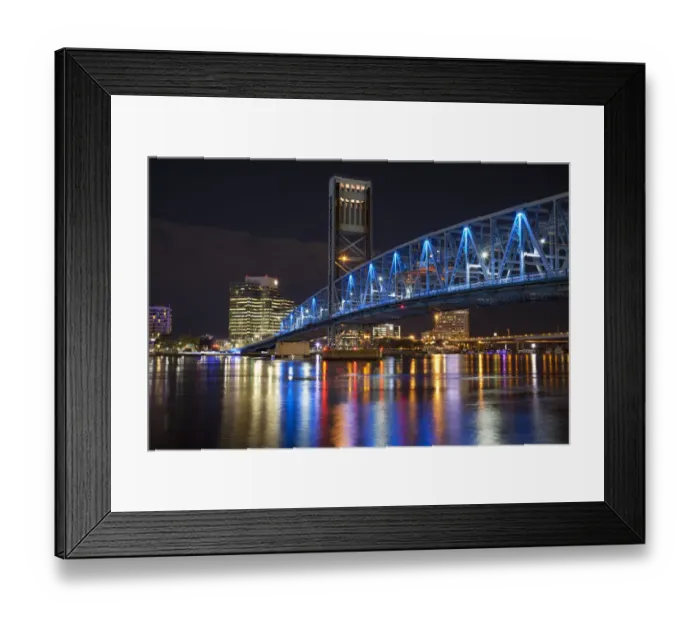 Framed Print : North America; USA; Florida; Jacksonville; The Main Street Bridge also known as Framed Print : North America; USA; Florida; Jacksonville; The Main Street Bridge also known as